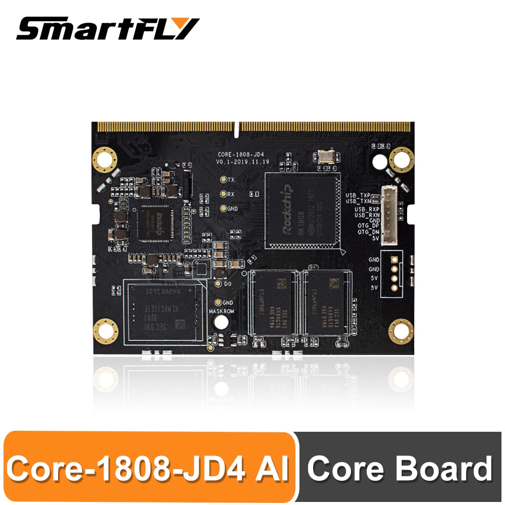 Smartfly ݵ Core-1808-JD4 AI ھ , RK1808 AI Ĩ  ھ Cortex-A35 , TensorFlow/Caffe/ONNX/Darknet 